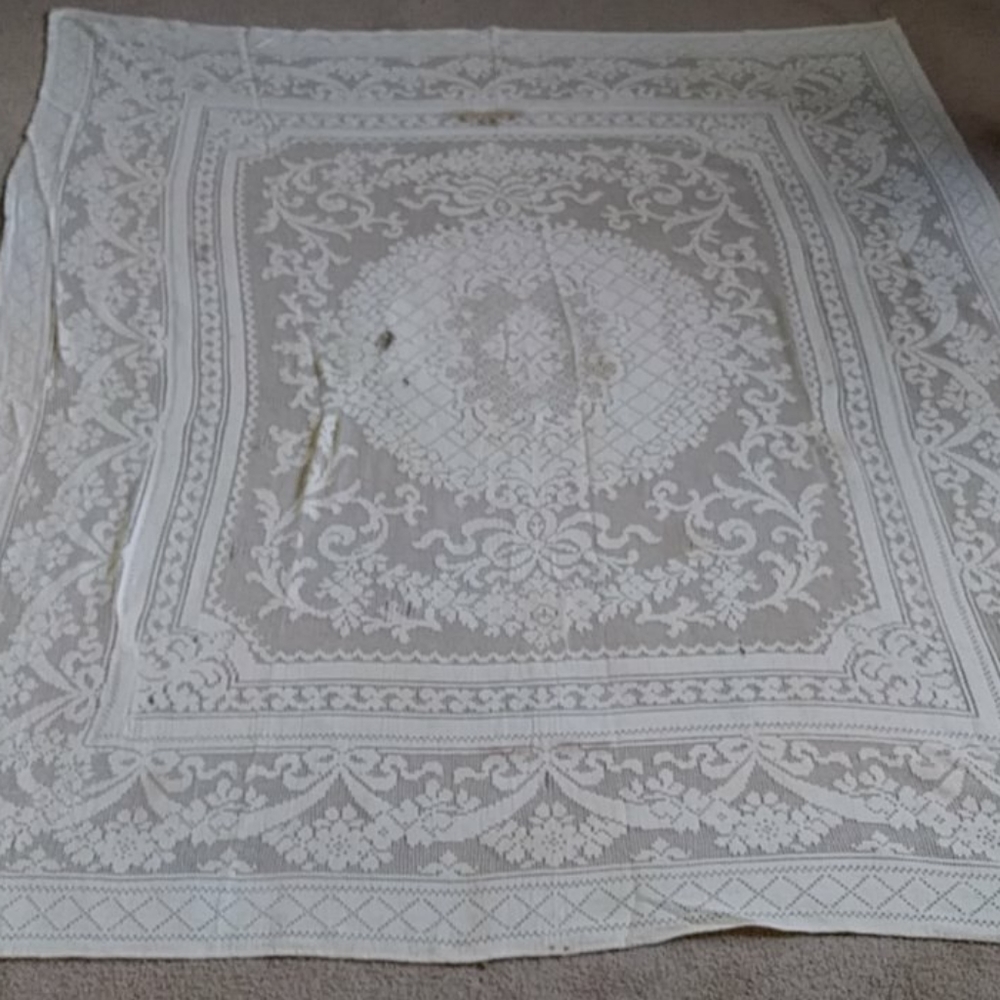 Vintage Table Cloth 65" x 80"